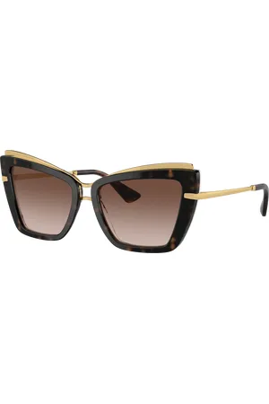Dolce & Gabbana Unisex Sunglass DG4472 - Frame color: Havana sobre padrão Carretto Siciliano Branco, Lens color: Marrom degradê
