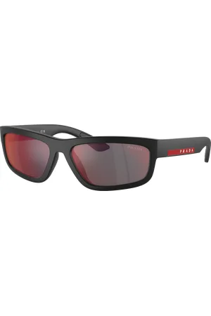 Prada Unisex Sunglass PS 05ZS - Frame color: , Lens color: Cinza-escuro espelhado azul/vermelho