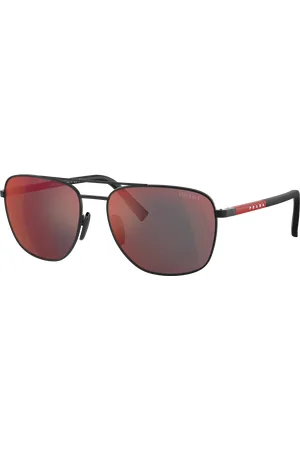 Prada Unisex Sunglass PS 54ZS - Frame color: , Lens color: Cinza-escuro espelhado azul/vermelho