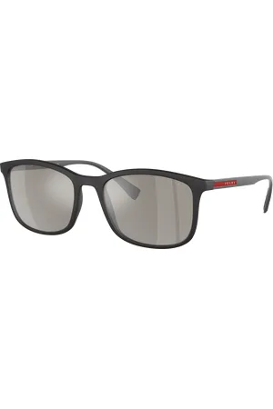 Prada Unisex Sunglass PS 01TS Lifestyle - Frame color: , Lens color: Cinza-claro espelhado prata