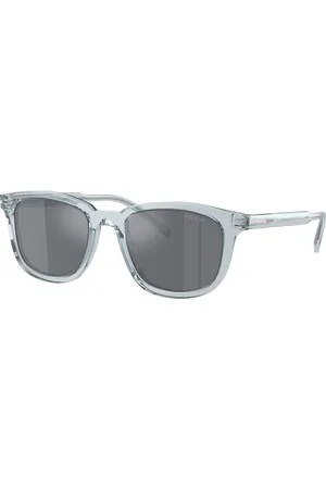 Prada Unisex Sunglass PR A21S - Frame color: , Lens color: Cinza-escuro Flash Prata