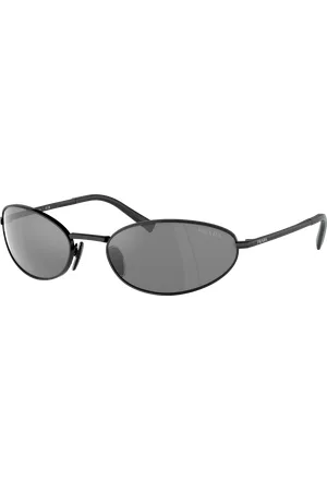 Prada Unisex Sunglass PR A59S - Frame color: , Lens color: Cinza espelhado prata