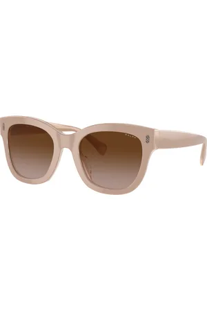 Ralph Lauren Unisex Sunglass RA5301U - Frame color: Beige On Milky Beige, Lens color: Marrom degradê
