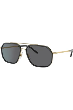 Dolce & Gabbana Unisex Sunglass DG2285 - Frame color: Ouro/Preto, Lens color: Cinza polarizado
