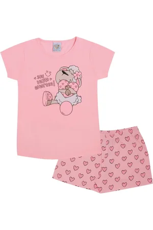 Pijama Rose - Primeiros Passos Menina Meia Malha 42605-11 - Pulla Bulla