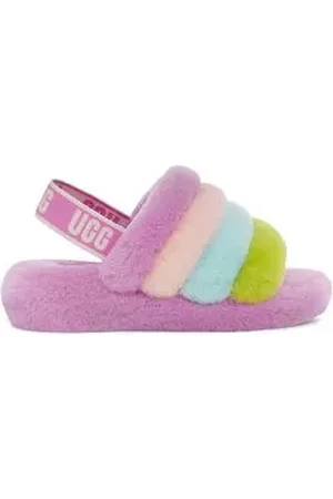 UGG Sandália Fluff Yeah Slide Stripes Lilás