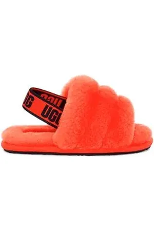 UGG Sandália Fluff Yeah Slide Infantil Laranja