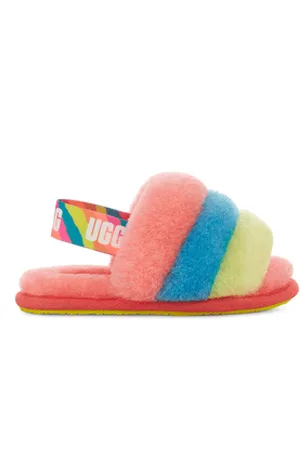 UGG Sandália Fluff Yeah Slide Infantil Pêssego