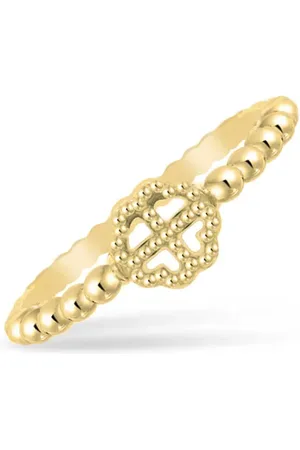 Life Anel Trevo Com Banho Ouro Amarelo