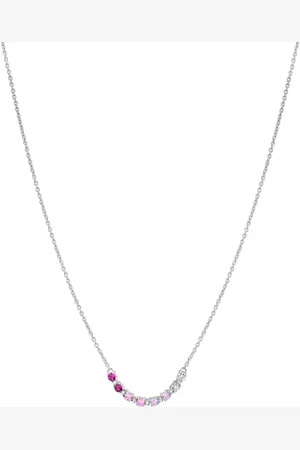 Life Colar Ocean Prata Cravejado Rosa e Incolor