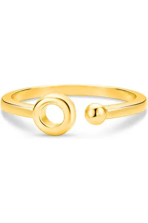 Life Anel Círculo Aberto em Prata 925 com Banho de Ouro Amarelo 18k