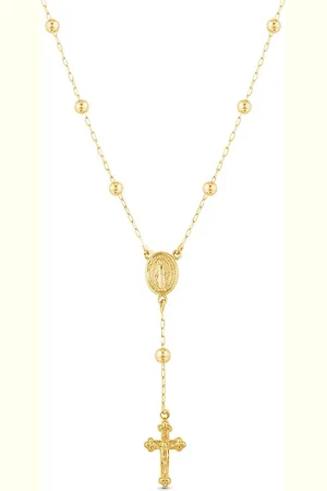 Vivara Meio Terço Medalhas em Ouro Amarelo 18k, 60cm