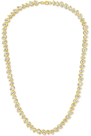 Life Choker Skyline II Prata 952 com Banho de Ouro Amarelo 18k e Topázios Incolores, 43cm
