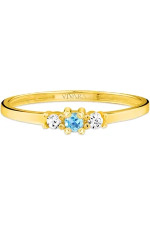 Vivara Anel Cores em Ouro Amarelo 18k com Topázio Swiss e Safiras Incolores