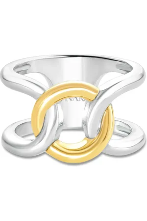 Vivara Anel Duetto em Prata 925 e Ouro Amarelo 18k