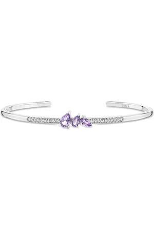 Life Bracelete Provence em Prata 925 com Ametista Roxa e Topázios Incolores