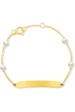 Vivara Pulseira Baby Personalizavel em Ouro Amarelo 18k com Pérolas