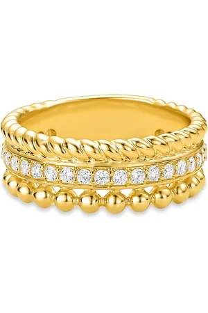 Life Anel Maxi III em Prata 925 com Banho de Ouro Amarelo 18k e Pedras Incolores