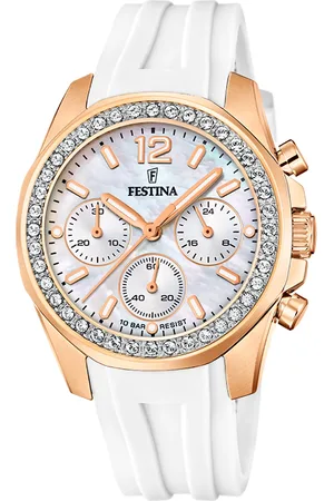 Vivara Relógio Festina Feminino Borracha Branco