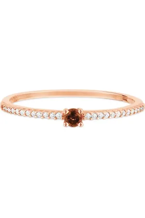 Vivara Anel Cores em Ouro Rosé 18k com Quartzo Fumê e Diamantes