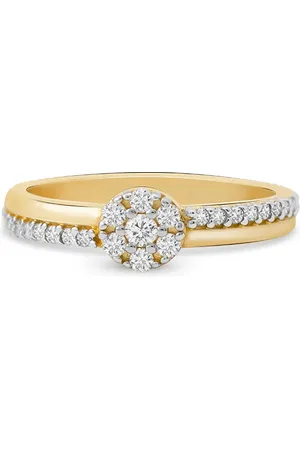 Vivara Anel Pavê em Ouro Amarelo 18k com Diamantes