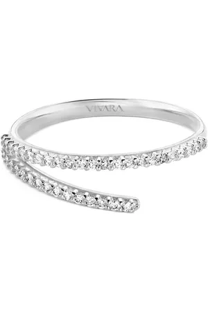 Vivara Anel Silhueta em Ouro Branco 18k com Diamantes