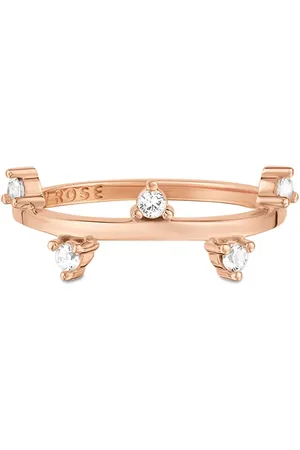 Life Anel Fancy em Liga Rosé com Banho de Ouro Rosé 18k e Pedras Incolores