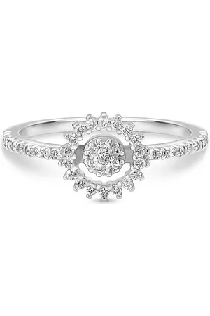 Vivara Anel Spot em Ouro Branco 18k com Diamantes