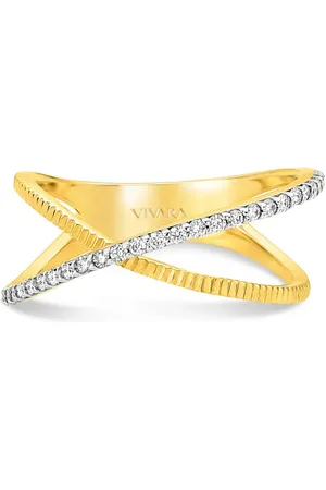 Vivara Anel Madeleine em Ouro Amarelo 18k com Diamantes