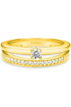 Vivara Anel Solitário Forever em Ouro Amarelo 18k com Diamantes 0,20 ct