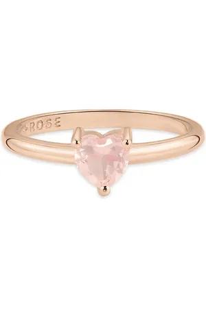 Life Anel Unique em Liga Rosé com Banho de Ouro Rosé 18k e Quartzo Rosa