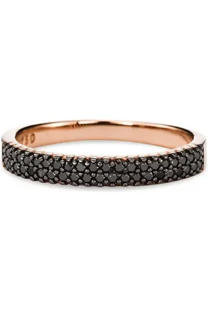 Vivara Anel Lumiere em Ouro Rosé 18k com Diamantes Negros