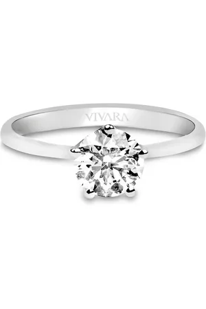 Vivara Anel Solitário em Ouro Branco 18k com Diamante de Laboratório 1 ct