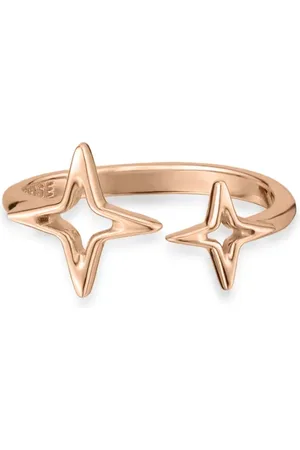 Life Anel Stars Aberto Duplo em Liga Rosé com Banho de Ouro Rosé 18k