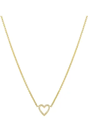 Life Colar Forever Coração Prata Banho em Ouro Amarelo Cravejado