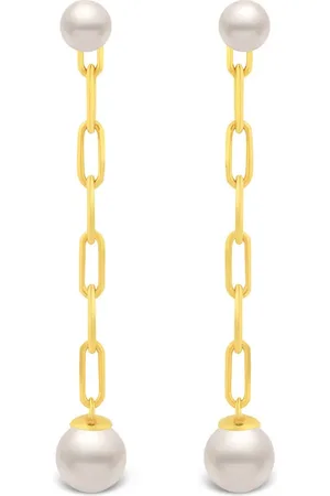Life Brinco Pérola em Prata 925 com Banho de Ouro Amarelo 18k