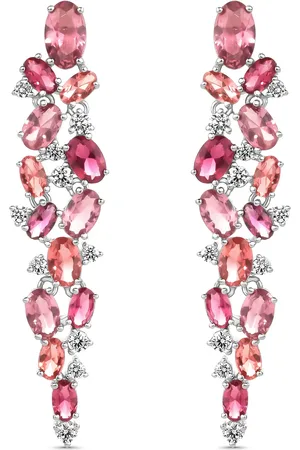 Life Brinco Blossom em Prata 925 com Pedras Rosas e Incolores