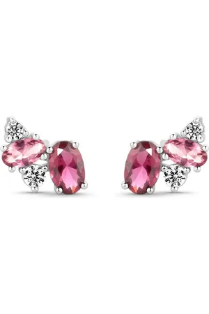Life Brinco Blossom em Prata 925 com Pedras Rosas e Incolores