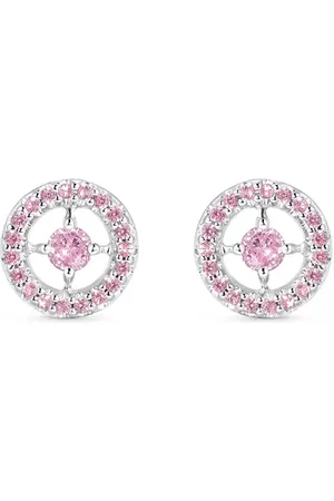 Life Brinco Glam III Prata Cravejado Rosa