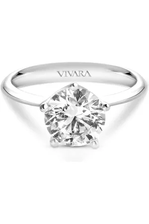 Vivara Anel Solitário Cielo em Ouro Branco 18k com Diamante de Laboratório 3 ct