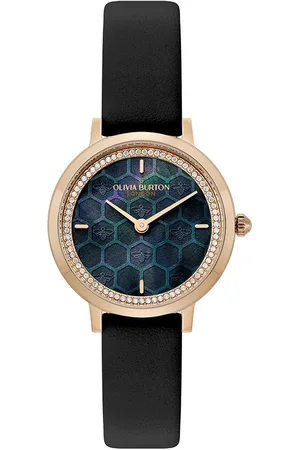 Vivara Relógio Olivia Burton Feminino Couro Preto 24000269