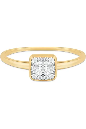 Vivara Anel Pavê Shapes em Ouro Amarelo 18k com Diamantes