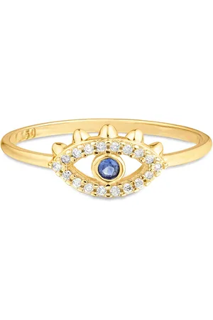Vivara Anel Way em Ouro Amarelo 18k com Safira Azul e Diamantes