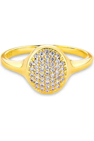 Vivara Anel Signet em Ouro Amarelo 18k com Diamantes
