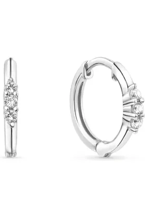 Life Argola Shine em Prata 925 com Pedras Incolores