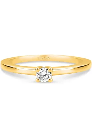 Vivara Anel Solitário Classic em Ouro Amarelo 18k com Diamante 0,09 ct