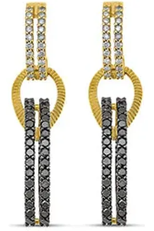 Vivara Brinco Simetria em Ouro Amarelo 18k com Diamantes