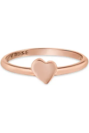 Life Anel Love Coração Mini em Liga Rosé com Banho de Ouro Rosé 18k