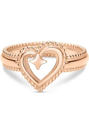 Life Anel Love III Coração em Liga Rosé com Banho de Ouro Rosé 18k