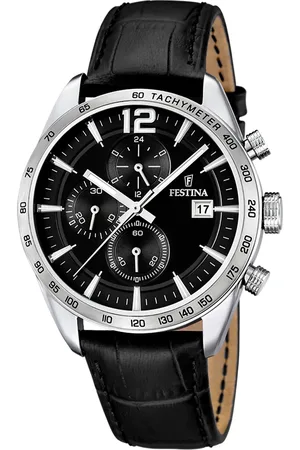 Vivara Relógio Festina Masculino Couro Preto